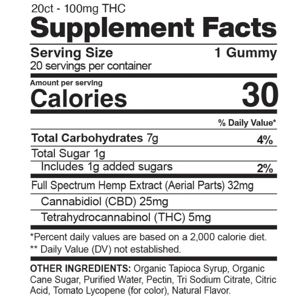 CBDfx | Delta-9 THC Gummies - Berry Buzz | 5mg THC + 25mg CBD - 20ct - Image 3