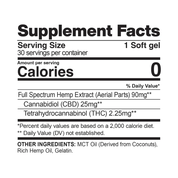 CBDfx | THC Microdosing Capsules | 2.5mg THC + 25mg CBD - 30ct - Image 4