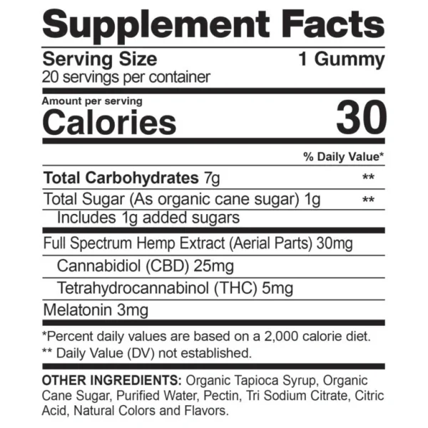 CBDfx | Delta-9 THC & Melatonin Gummies Lemon Dream | 5mg THC + 25mg CBD-(20ct) - Image 3