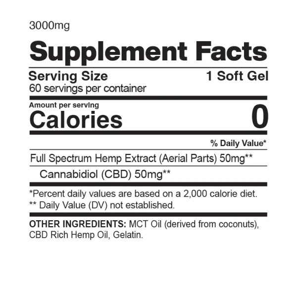 CBDfx | CBD Capsules Full Spectrum | 3000mg CBD - 60ct - Image 2