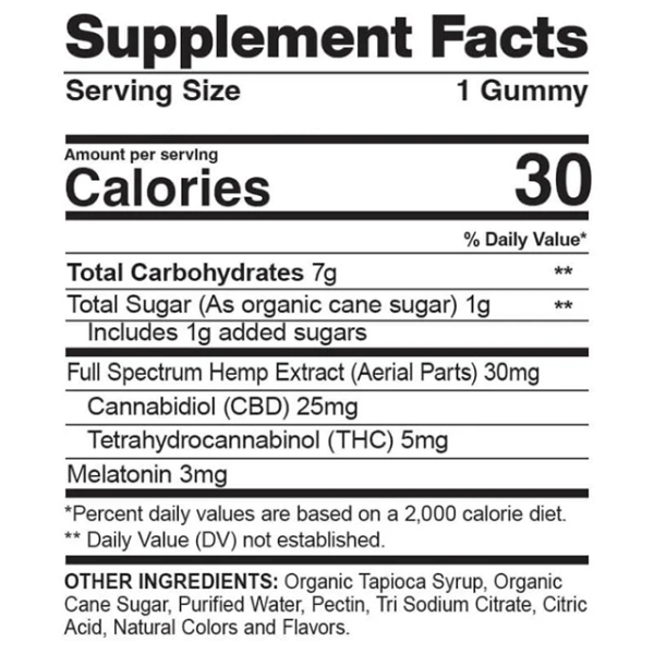 CBDfx | Delta-9 THC & Melatonin Gummies Lemon Dream | 5mg THC + 25mg CBD-(40ct) - Image 3