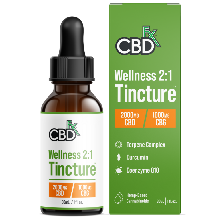 Image Showing the CBDfx CBD Tincture 2000mg CBD and 1000mg CBG.
