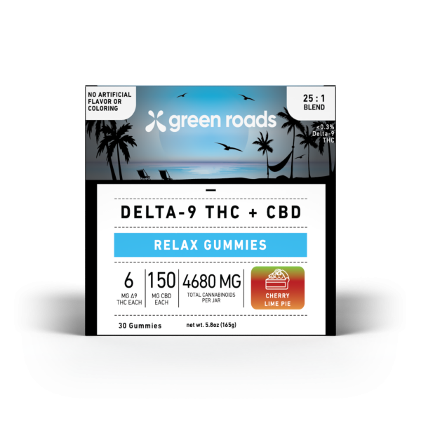 Green Roads | Delta-9 THC Gummies 25:1 Cherry Lime Pie | 6mg THC + 150mg CBD - 30ct - Image 2