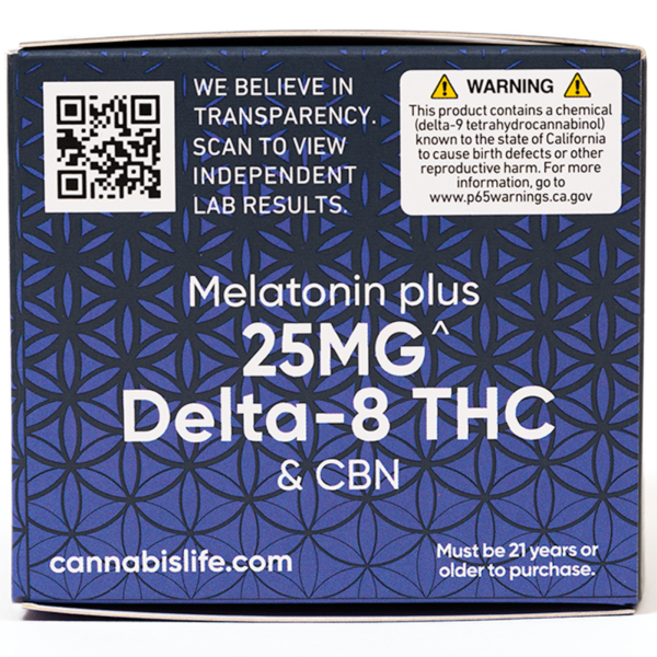 Cannabis Life | Blue Dream Sleep Gummies | 25mg D8 THC & 2.5mg Melatonin - 30ct - Image 2