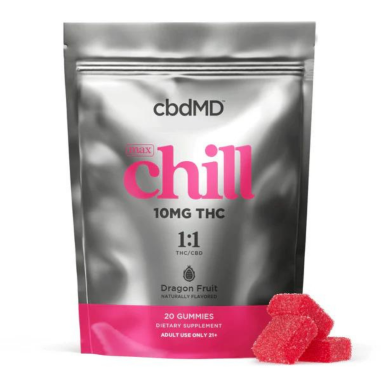1:1 Cannabis Chill Gummies in mixed fruit flavors with balanced CBD and THC