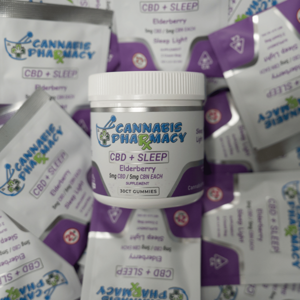 Cannabis Pharmacy CBD Sleep Gummies 10mg CBD + 10mg CBN + 5mg Melatonin Gummies For Sleep 30ct cannabis formula