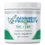 Cannabis Pharmacy THC Blend CBD Gummies | 50mg CBD + 10mg Delta 9 THC - Assorted Flavors - 30ct