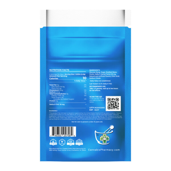 Cannabis Pharmacy Delta-9 THC Gummies | 10mg - Assorted Flavors - 2ct - Image 2