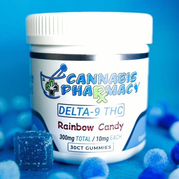 Rainbow Candy 10mg THC Gummy by Cannabis Pharmacy, crafted for flavor and potency.