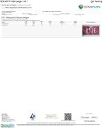 Front of Lab Test for Passion Fruit Mushroom Chocolate Bar displaying official lab results with branding and certification details