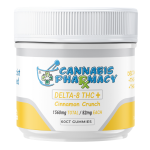 Cannabis Pharmacy Delta-8 THC Plus Gummies 60 count - Cinnamon Crunch flavor with 50mg Delta 8, 1mg THCA, and 1mg THCP