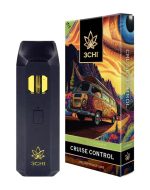 Front of True Strains Cruise Control THC Vape package featuring sleek, modern design with smooth, motion-inspired artwork