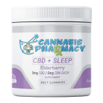Cannabis Pharmacy Sleep Light Gummies 30 count - Elderberry flavor with 5mg CBN, 5mg CBD, and 2.5mg Melatonin