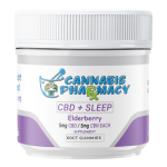 Cannabis Pharmacy Sleep Light Gummies 60 count - Elderberry flavor with 5mg CBN, 5mg CBD, and 2.5mg Melatonin