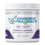 Cannabis Pharmacy Deep Dream Sleep Gummies 30 count - Blueberry Lemonade flavor with 10mg CBN, 10mg D9, and 1mg THCP