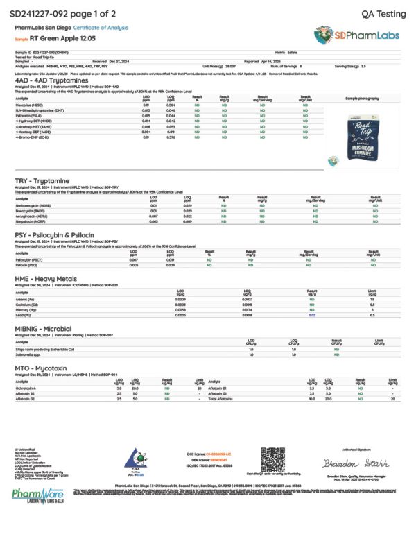 Road Trip | Green Apple Mushroom Gummies  | Desert Stardust - High Potency Extract - 8ct - Image 4