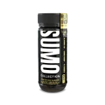 Alt Text: Front view of Half Bak’d Island POG Sumo Gummies 25-count jar with yellow label accents.