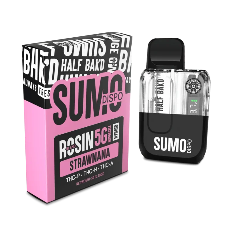 Half Bak’d Sumo 5G Disposable Vape – Strawnana Flavor with THC-P, THC-H, THC-A