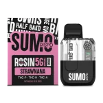 Front view of Strawnana THC Vape Pen by Half Bak’d – 5G Rosin Disposable