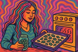 baking a birthday weed cake