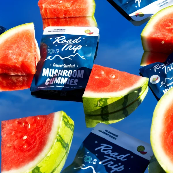 Road Trip | Watermelon Mushroom Gummies  | Desert Stardust - High Potency Extract - 8ct - Image 2