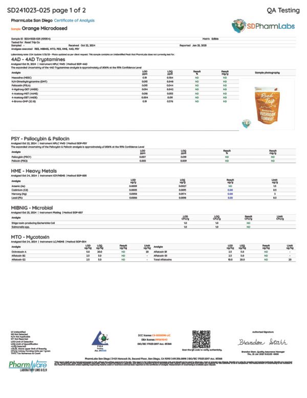 Road Trip | Microdosed Orange Mushroom Gummies  | Functional Mushrooms - Micro Dose - 20ct - Image 5