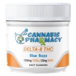 Cannabis Pharmacy Delta-8 THC Gummies | 25mg - Blue Raspberry - 60ct
