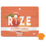 Rize | Sour Peach Mushroom Gummies | Megadose 7500mg - 15ct