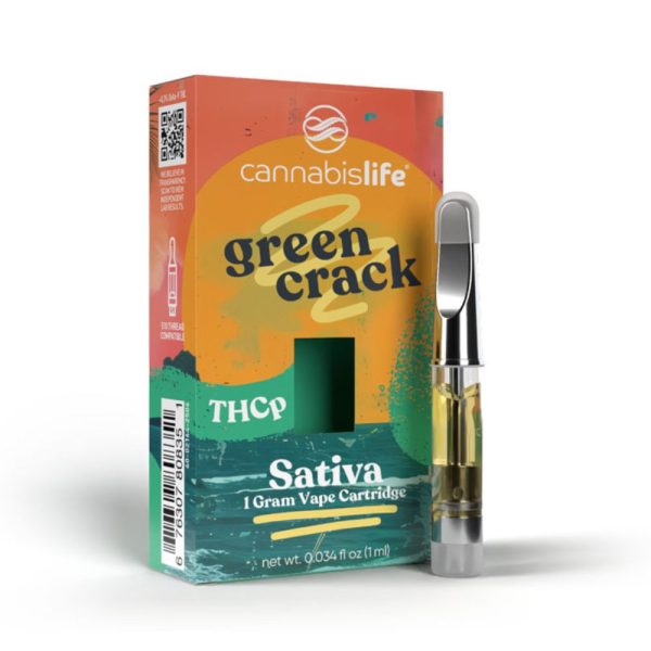 Cannabis Life | Green Crack THCP Vape Cart  | Sativa - 1g - Image 2