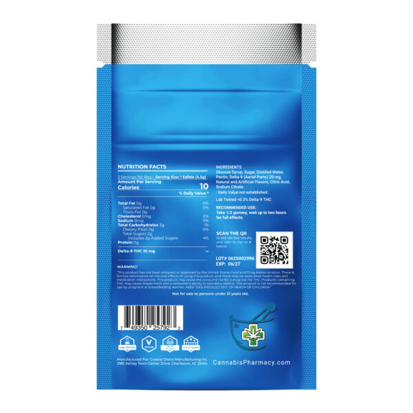 Cannabis Pharmacy Delta-9 THC Gummies | 10mg - Dragonberry - 2ct - Image 2
