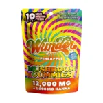 Wunder | Pineapple Mushroom Gummies with Kanna | 1200mg High Potency Entheogenic Extract - 10ct