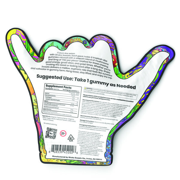 Shaka Sweets | Magic Mushroom + THC Gummies | Bomb Pop - 8ct - Image 2