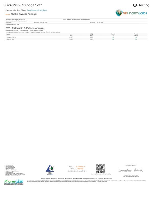 Shaka Sweets | Magic Mushroom + THC Gummies | Papaya - 8ct - Image 3