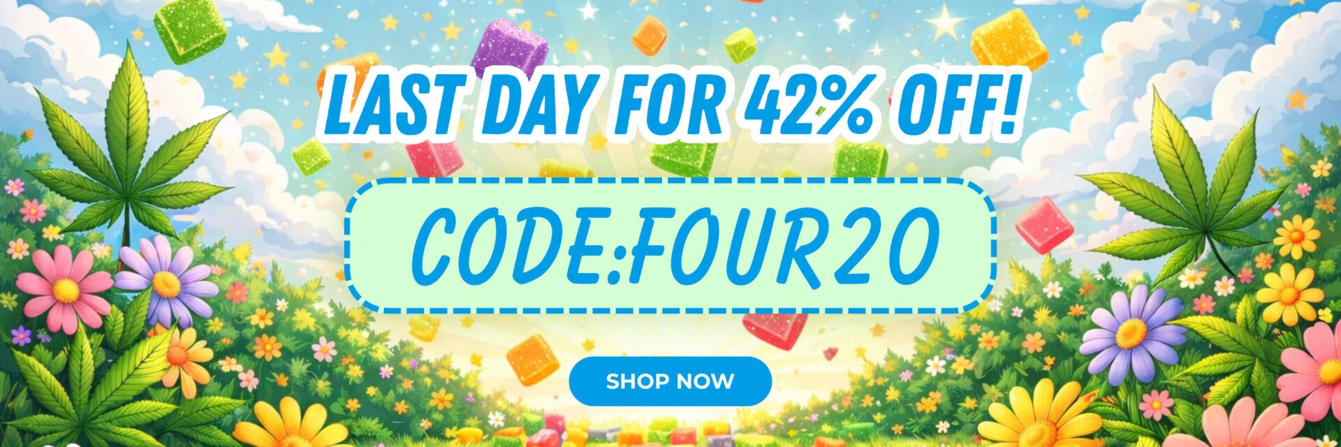 4/20 sale banner. 42% off until 4/21/26 with code FOUR20. Shop now.