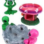 Alien and Shroom 4-inch resin ashtray featuring a colorful alien and mushroom design.