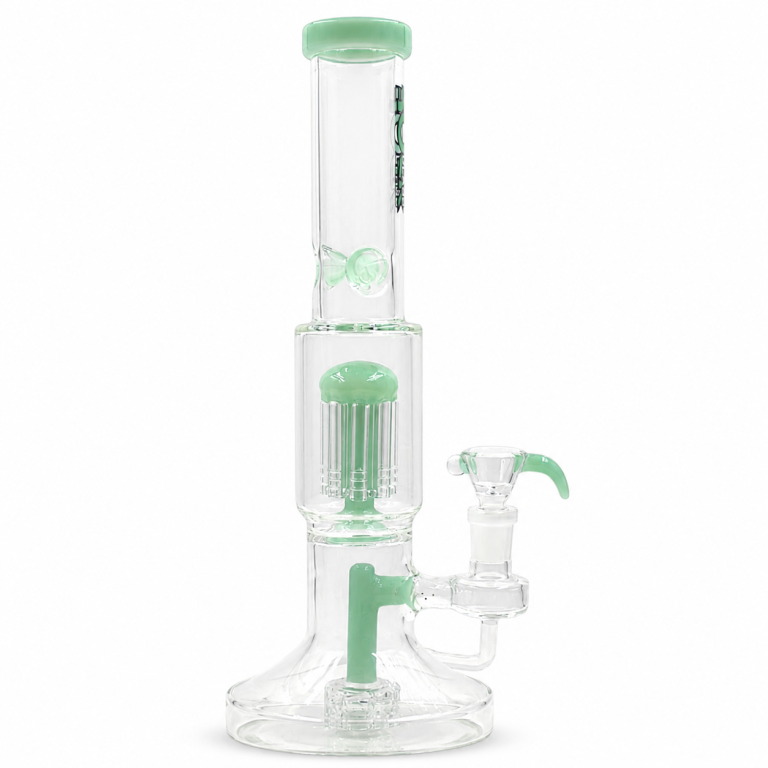 RockGlacier 14-inch Triple Filtration Ice Catcher Bong with durable glass construction and cooling ice catcher.