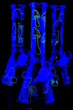 GoG Glow Mushroom Bong “Night Shroom” – 18.8 mm – 10″ – Assorted Colors - Image 2