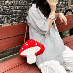 Shoulder Bag with mushroom-inspired design