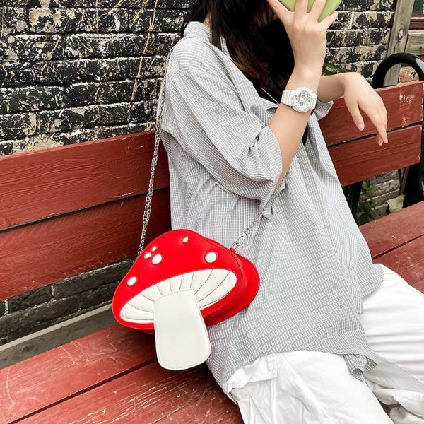 Shoulder Bag with mushroom-inspired design