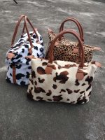 animal print luggage bag