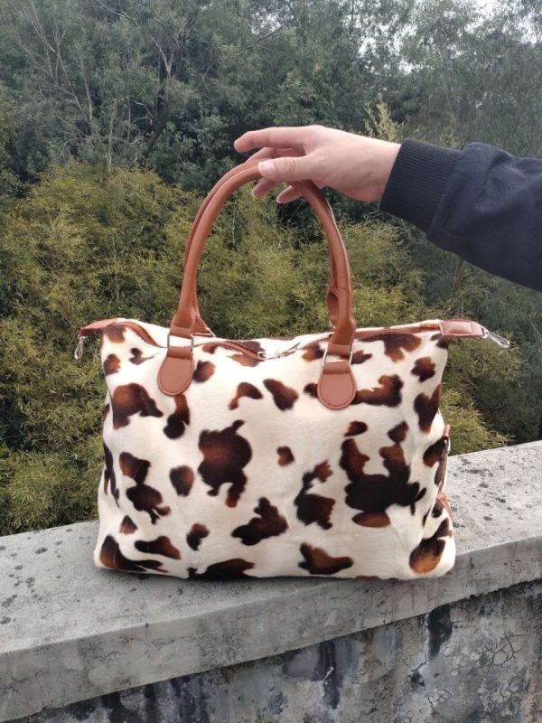 animal print overnight bag
