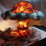 Mushroom Cloud LED Lamp with abstract cloud-shaped design and soft ambient lighting for bedroom décor.