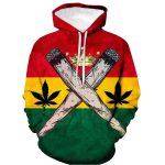 Men's Leaf Print Casual Sweatshirt with nature-inspired graphic design and crew neck style.