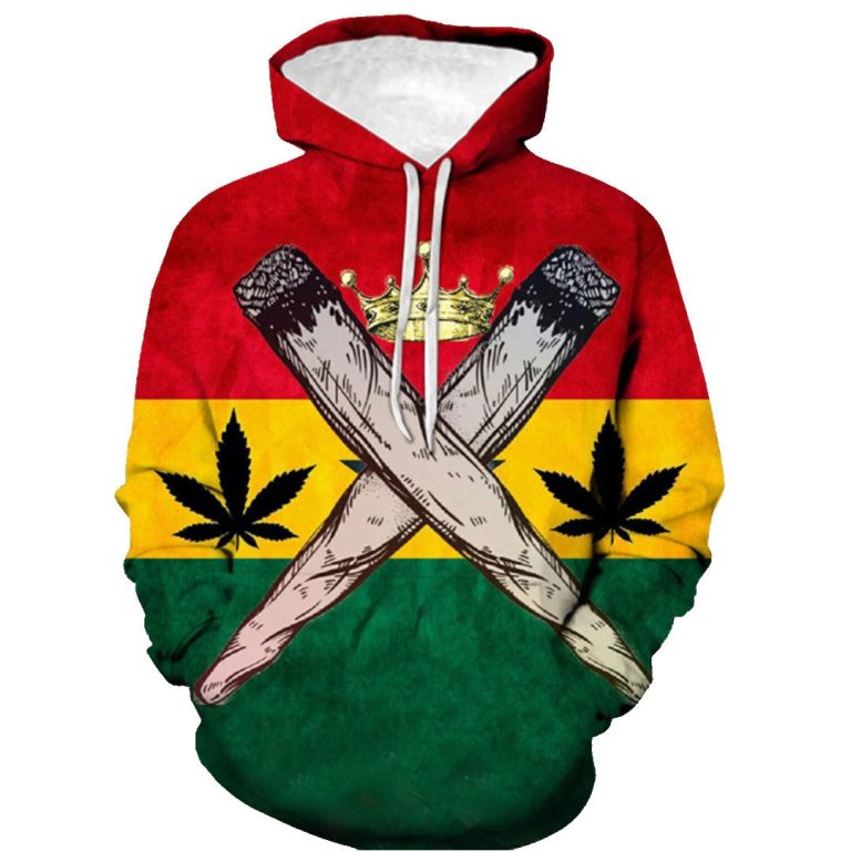 Men's Leaf Print Casual Sweatshirt with nature-inspired graphic design and crew neck style.