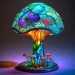 Household Magic Color Mushroom Lamp Decoration with colorful LED lighting and mushroom-shaped design.