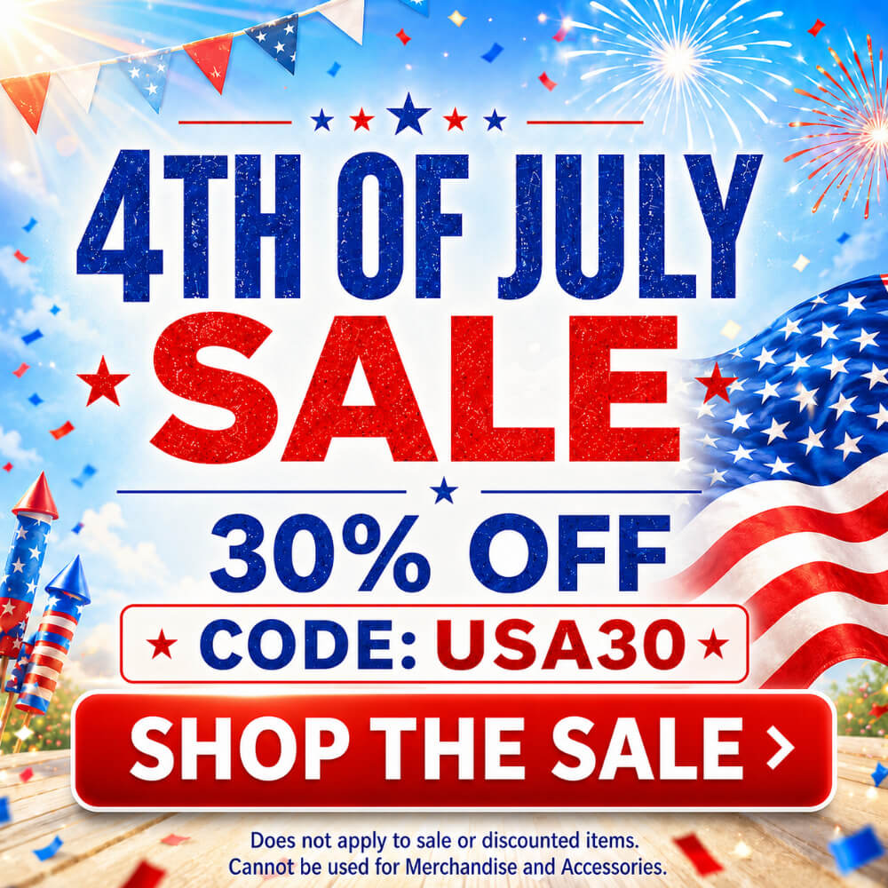 Cannabis Pharmacy 4th of July sale banner with 30% off sitewide, code USA30, and Shop the Sale button.